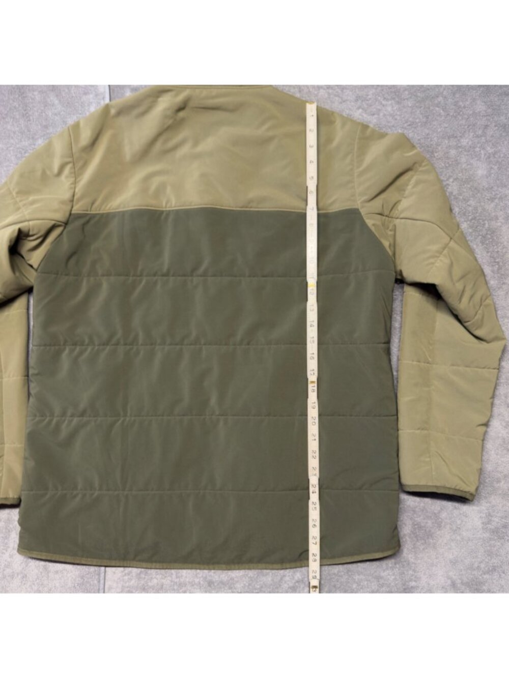 Patagonia Mens Pack In Jacket Large Olive Tan Full Zip - Picture 5 of 12